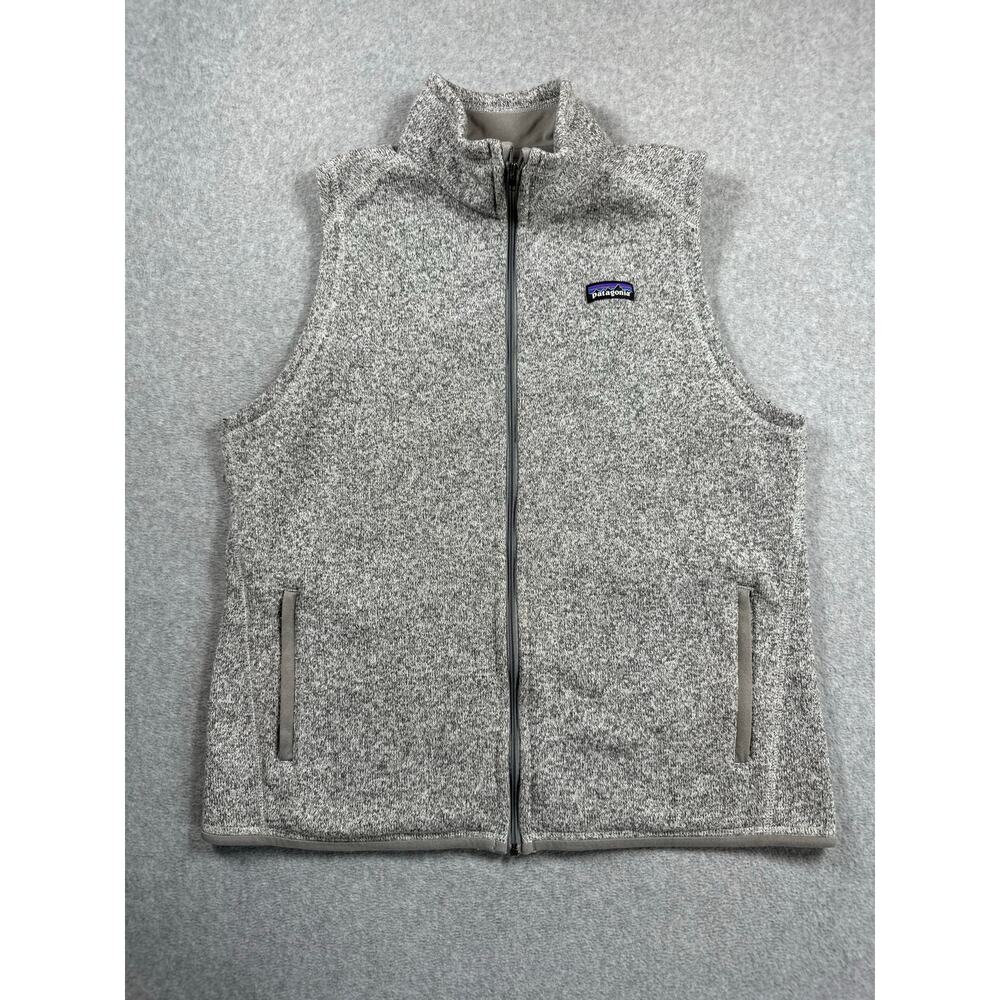 Patagonia Better Sweater Vest Women's XL Heather Gray Mock Neck Casual Full Zip - Picture 3 of 8